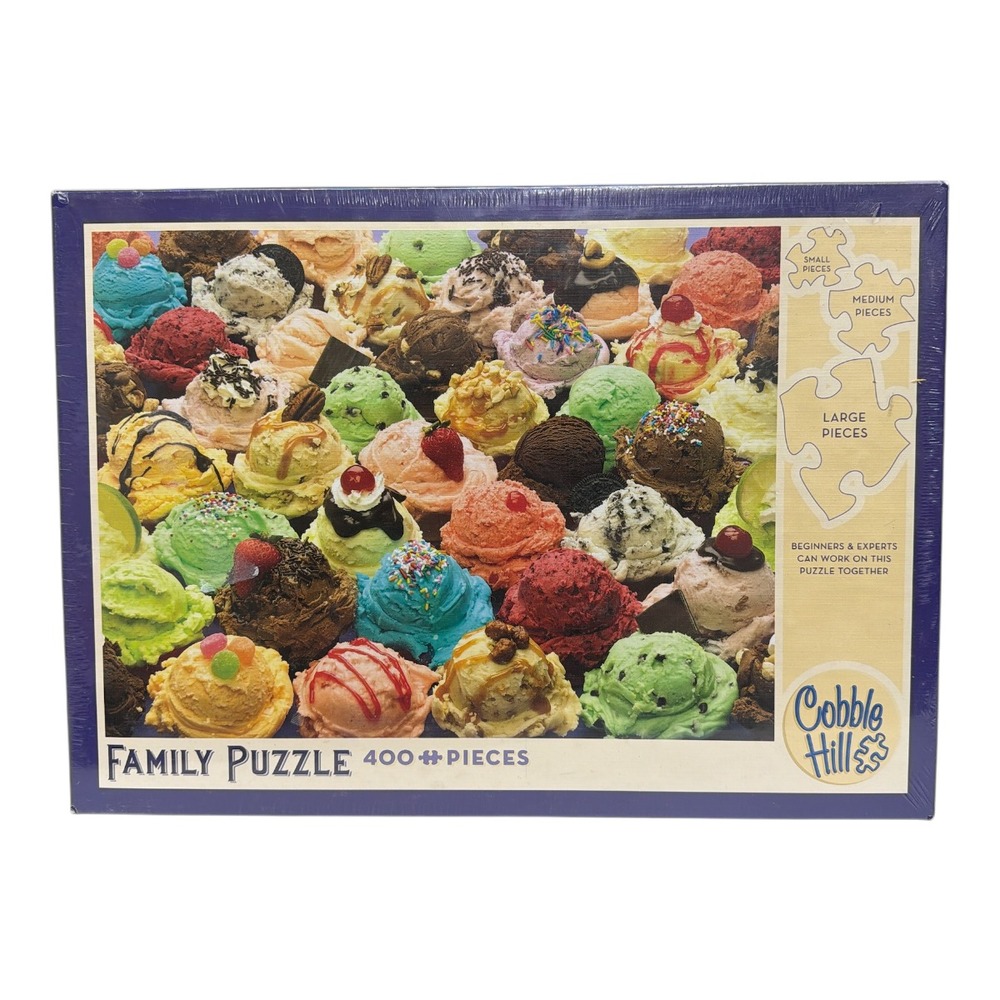Cobble Hill More Ice Cream 400 piece Family Puzzle Jigsaw NEW SEALED